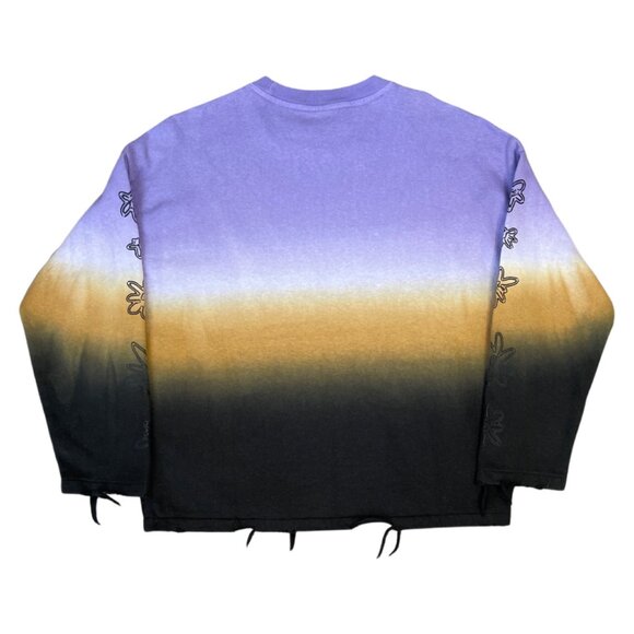 Sample NWT Afends Fixative Hemp Women's Plum Purple Crew Neck Sweater Size Small - Picture 2 of 9